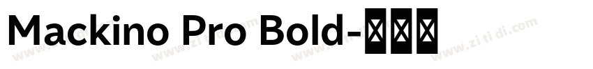 Mackino Pro Bold字体转换